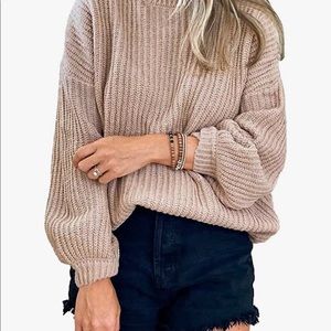 Worn once! Womens loose neck drop shoulder sweater